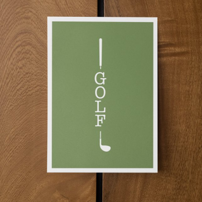 Carte De Correspondance Typographie moderne simple Golf Blond (Créateur téléchargé)