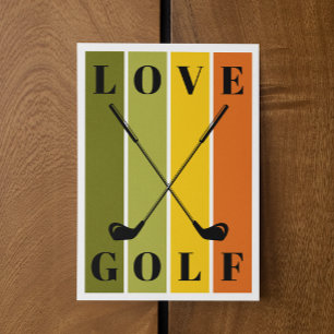 Carte De Correspondance Typographie moderne simple Golf Blond