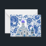 Carte De Correspondance Ukrainian Churches of Kiev Blue<br><div class="desc">Ukrainian Churches of Kiev Did you know that Ukraine has 800 Churches of Kiev and more! Keep Ukraine in your heart with this beautiful Blue and white pillow, churches is a part of live for Ukrainians and this pillow is a popular souvenir through Eastern Europe. Image is a replica of...</div>