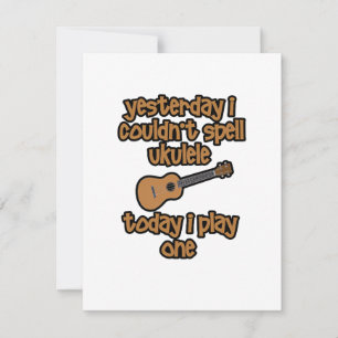 Carte De Correspondance Ukulele Original Drôle