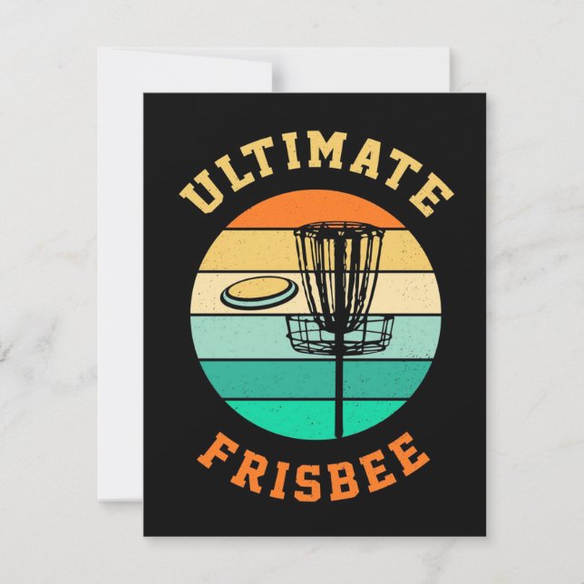 Carte De Correspondance Ultimate Frisbee de Golf (Devant)
