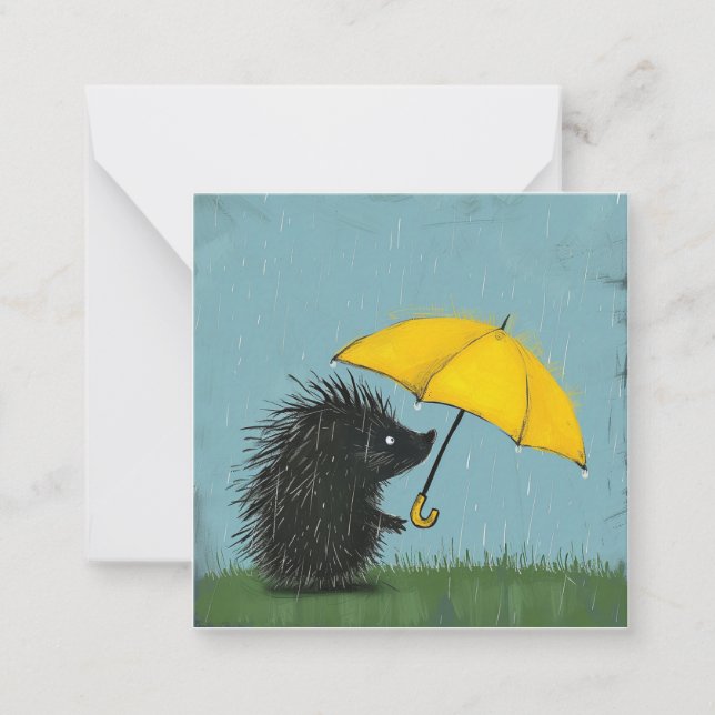 Carte De Correspondance Umbrellas Up & Write On : Porcupines Joueuses (Devant)