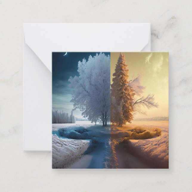 Carte De Correspondance Un jour en hiver (Devant)