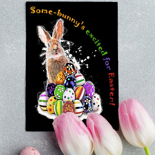 Carte De Correspondance Un lapin est excité pour Pâques !