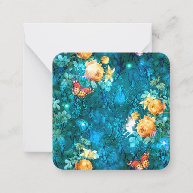 Carte De Correspondance Une fée dans le jardin Série Design 11 (Devant)