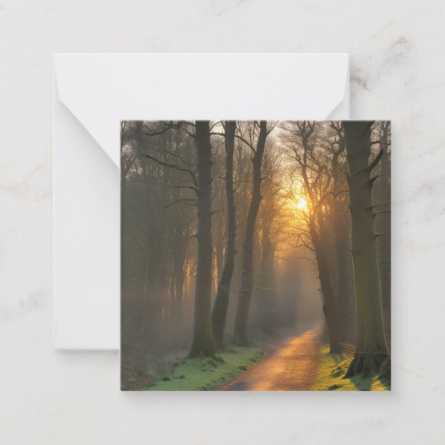Carte De Correspondance Une forêt d'hiver paisible (Devant)