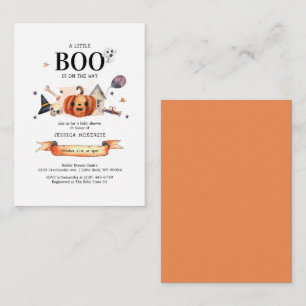Carte De Correspondance Une petite boo en route Fête Prénatale Halloween B