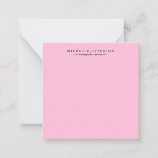 Carte De Correspondance Unique Design Moderne Et Élégant Rose
