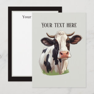 Carte De Correspondance Vache mignonne n'importe quel but ajouter un messa
