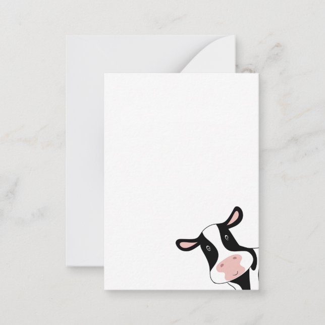 Carte De Correspondance Vache, vache mignonne, animal (Devant)