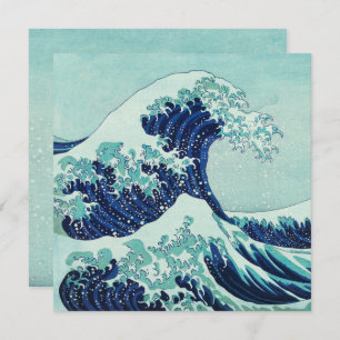Carte De Correspondance Vagues bleues Hokusai