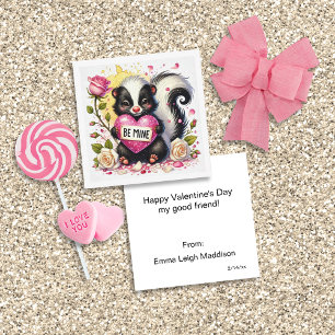 Carte De Correspondance Valentin de classe de mouffette adorable à moi