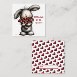 Carte De Correspondance Valentine de classe ludique – Dessin de lapin 