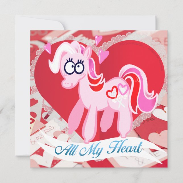 Carte De Correspondance Valentine My Little Pony All My Heart Card (Devant)