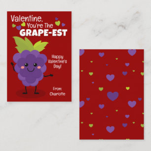 Carte De Correspondance Valentine, tu es le Grape-Est