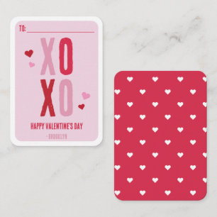 Carte De Correspondance Valentines en classe XOXO Simple