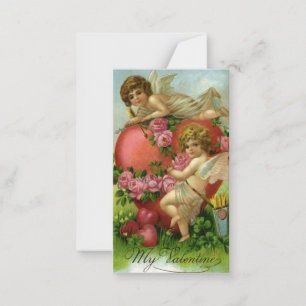 Carte De Correspondance Valentines victoriennes vintages Day Angels Rose d