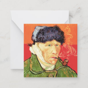 Carte De Correspondance Van Gogh - Autoportrait avec l'oreille bandée et p