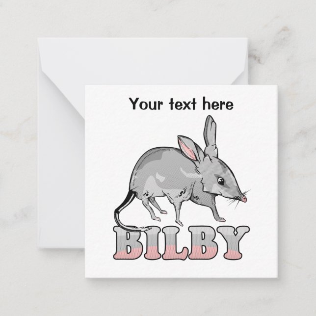 Carte De Correspondance Vector Bilby (Devant)