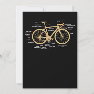 Carte De Correspondance Vélo Cyclisme Anatomie Road Bike Parts Vélo