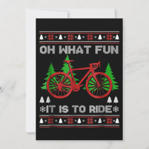 Carte De Correspondance Vélo Oh Quel Plaisir Vélo Chemise De Noël Laide