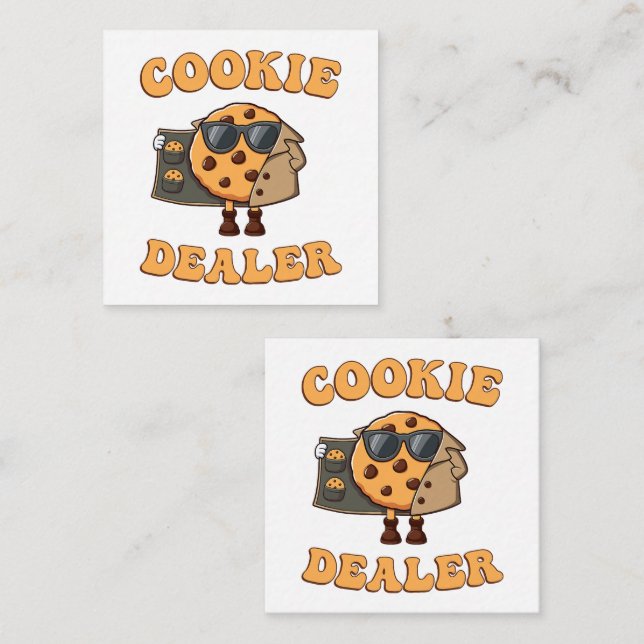 Carte De Correspondance Vendeur de biscuits drôle de cuisson (Devant / Derrière)