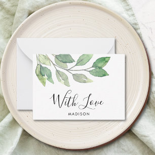 Carte De Correspondance Verdure avec amour