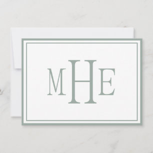 Carte De Correspondance Vernis monogramme minimaliste