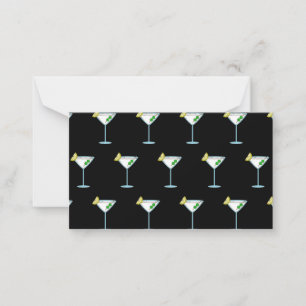 Carte De Correspondance Verre à cocktail amateur de Martini Barman Alcool