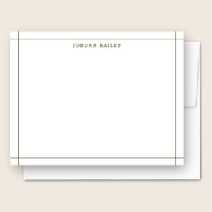 Carte De Correspondance Vert forêt simple Géométrique Moderne Professionne