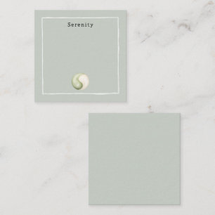 Carte De Correspondance Vert olive Yin Yang Méditation Personnalisé 