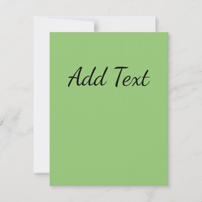 Carte De Correspondance Vert pastel  (Devant)