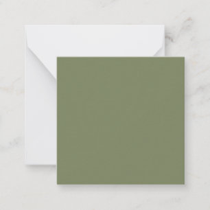 Carte De Correspondance Vert Sauge Couleur Uni