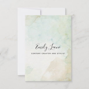 Carte De Correspondance Vert sauge élégant aquarelle