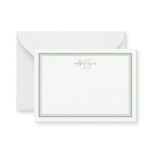 Vert sauge minimaliste simple monogramme deux bord