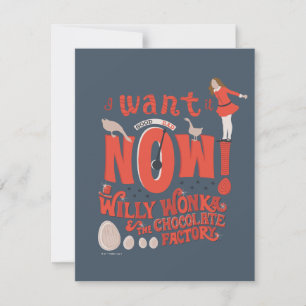 Carte De Correspondance Veruca Salt - Je veux ça maintenant !
