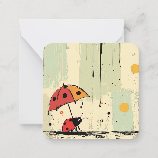 Carte De Correspondance Vibrant Ladybug Delight (Devant)