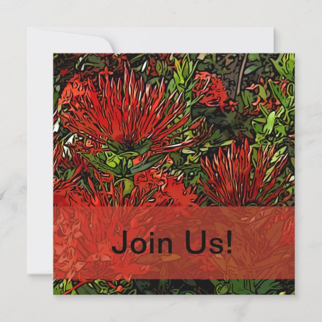 Carte De Correspondance Vibrant Rouge Orange Firebush (Devant)