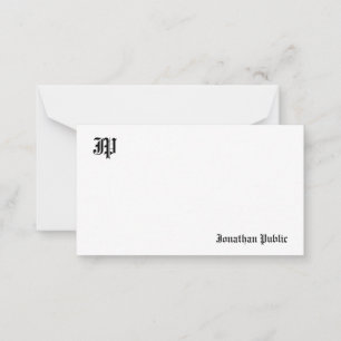 Carte De Correspondance Vieille calligraphie anglaise classique des textes