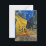 Carte De Correspondance Vincent van Gogh - Café Terrasse en soirée<br><div class="desc">Café Terrasse sur la Place du Forum à la Nuit - Vincent van Gogh,  1888</div>