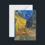 Carte De Correspondance Vincent van Gogh - Café Terrasse en soirée<br><div class="desc">Café Terrasse sur la Place du Forum à la Nuit - Vincent van Gogh,  1888</div>