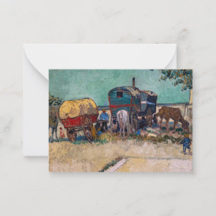Carte De Correspondance Vincent van Gogh - Caravanes, camp de gitans près