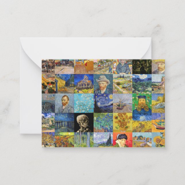 Carte De Correspondance Vincent van Gogh - chefs-d'oeuvre Mosaic Patchwork (Devant)