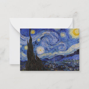 Carte De Correspondance Vincent Van Gogh - La nuit étoilée