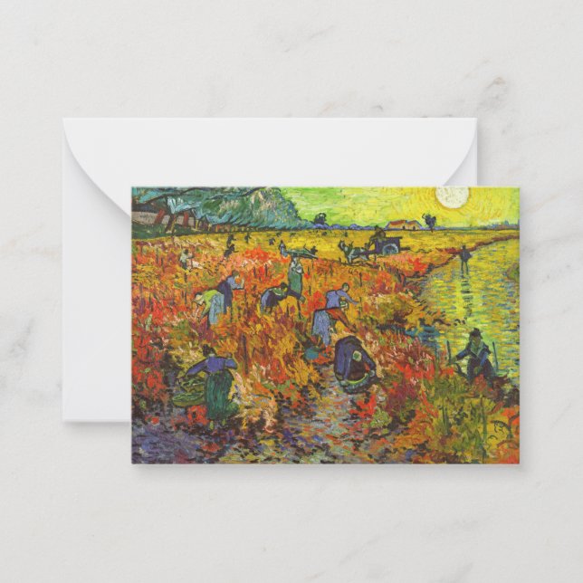 Carte De Correspondance Vincent van Gogh - Le vignoble rouge (Devant)