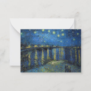 Carte De Correspondance Vincent van Gogh - Nuit étoilée sur le Rhône