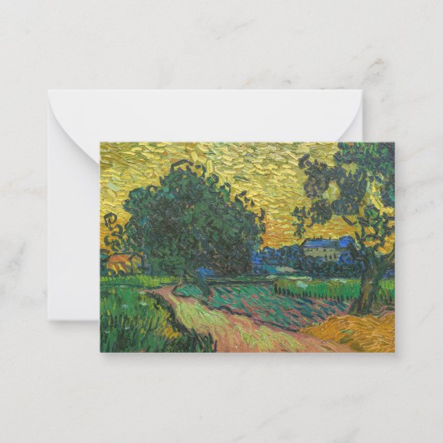 Carte De Correspondance Vincent van Gogh - Paysage à Twilight (Devant)
