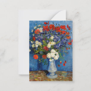 Carte De Correspondance Vincent van Gogh - Vase avec Cornflowers & Poppies