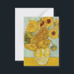 Carte De Correspondance Vincent Van Gogh - Vase avec douze tournesols<br><div class="desc">Vase avec douze tournesols / Vase avec douze douze tournesols - Vincent Van Gogh,  août 1888 - Sunflowers 1888 troisième version (F456)</div>