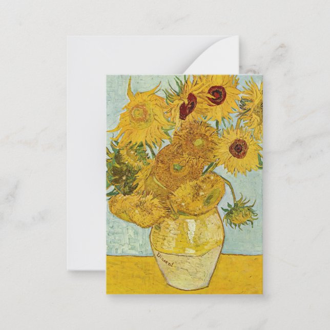 Carte De Correspondance Vincent Van Gogh - Vase avec douze tournesols (Devant)